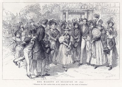 Její Veličenstvo v Brightonu v roce 1832 od English School