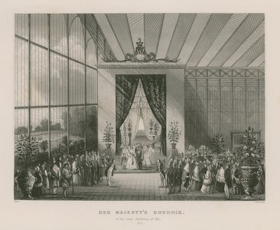 Budoár Jejího Veličenstva na Velké výstavě v roce 1851 od English School