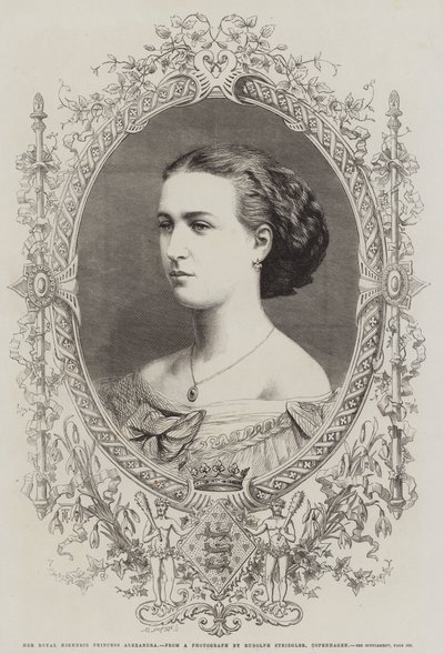 Její královská výsost princezna Alexandra (rytina) od English School