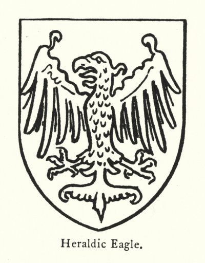 Heraldický orel (rytina) od English School