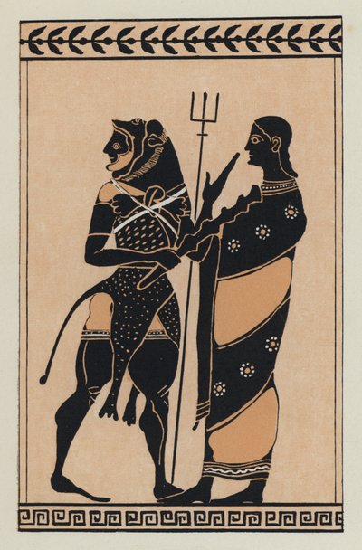 Herkules a Poseidon (barevná litografie) od English School