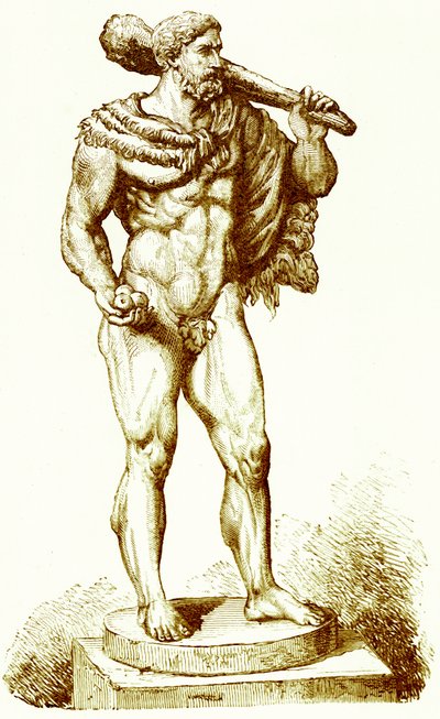 Hercules, ilustrace z Historie Říma od Victora Duruye, publikoval 1884 (digitálně vylepšený obrázek) od English School
