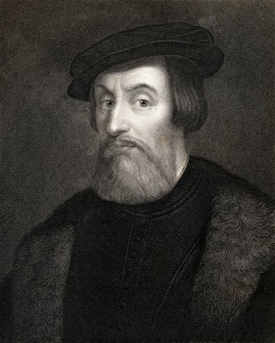 Hernan Cortes, Marques del valle de Oaxaca (1485-1547) z „Galerie portrétů“, publikované v roce 1833 od English School