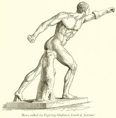 Hrdina, zvaný Fighting Gladiator, nalezený v Antiu od English School