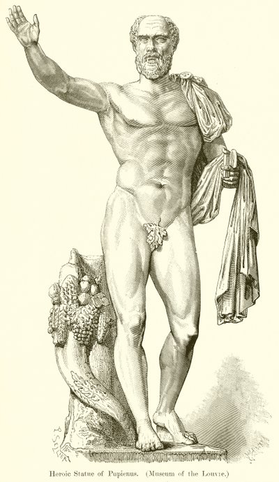 Hrdinská socha Pupienus. (Muzeum v Louvru) od English School