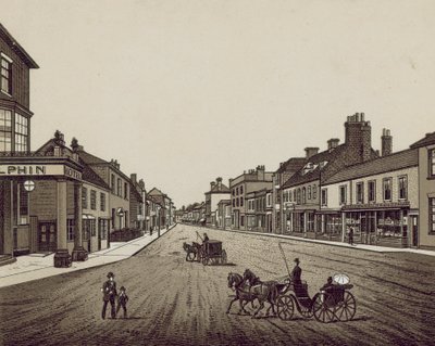 High Street, Petersfield (litografie) od English School
