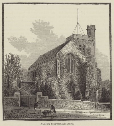 Highbury Congregation Church (rytina) od English School