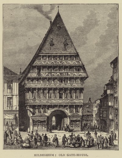 Hildesheim, Old Gate-House (rytina) od English School