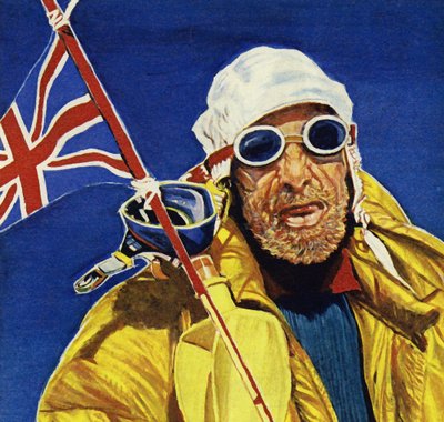 Hillary a Tenzing dosáhli vrcholu Everestu a planety Union Jack od English School