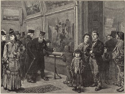Prázdninové lidi v Národní galerii od English School
