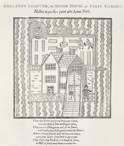 Hollands Leaguer, nebo Manor House, z Paris Garden, Southwark, Londýn od English School