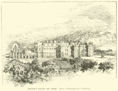 Holyroodský palác a opatství od English School