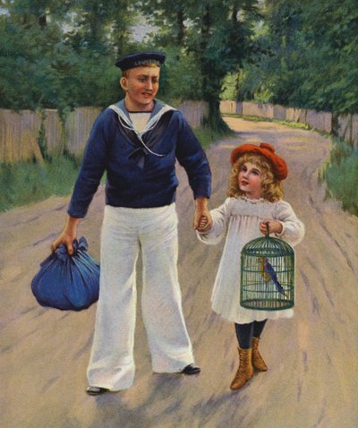 Znovu doma (barevná litografie) od English School