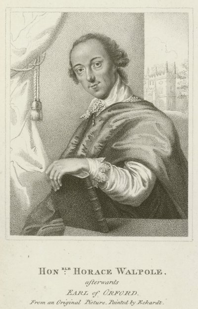 Ctihodný Horace Walpole, poté hrabě z Orfordu (rytina) od English School