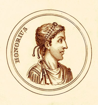 Honorius, ilustrace z The Universal Historical Dictionary od George Crabba, publikovaná v roce 1825 (digitálně vylepšený obrázek) od English School