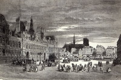 Hotel de Ville, Paříž, 1847 od English School