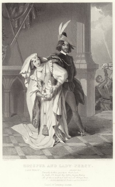Hotspur a lady Percyová, král Jindřich IV., část I, dějství II, scéna III od English School