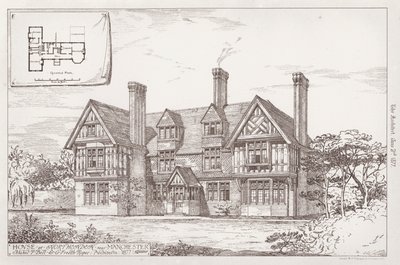 Dům v Northenden poblíž Manchesteru (rytina) od English School
