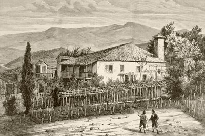 Dům v Casdemiro, Galicia, Španělsko (litho) od English School