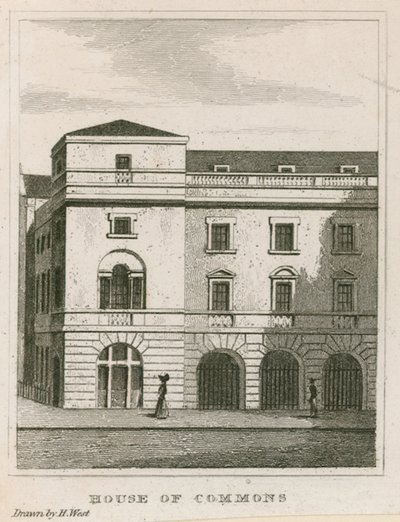 Dolní sněmovna, Westminster, Londýn od English School