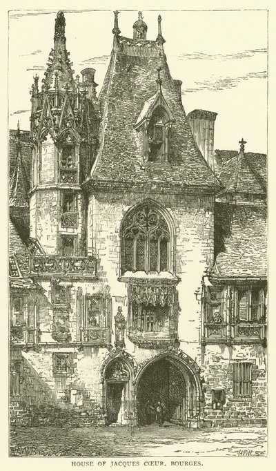 Dům Jacques Coeur, Bourges (rytina) od English School