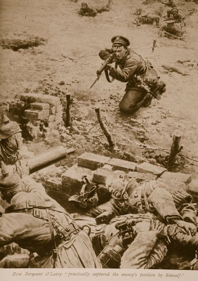 Jak seržant O Leary prakticky sám obsadil nepřátelské pozice, 1914-19 od English School