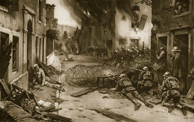 Jak Italové v červnu 1916 vyhnali Rakušany z hořícího Asiaga a zastavili jejich útok na Benátské pláně, 1914-19 od English School