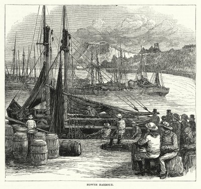 Howth Harbour (rytina) od English School