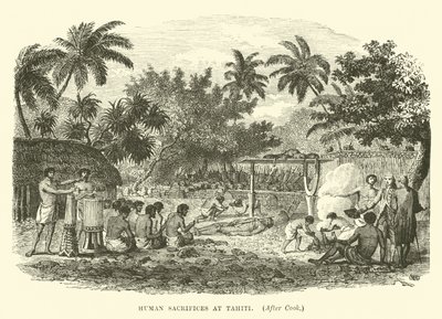 Lidské oběti na Tahiti, po Cookovi od English School