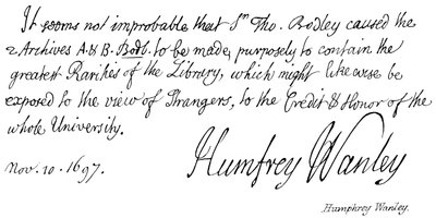 Humphrey Wanley od English School