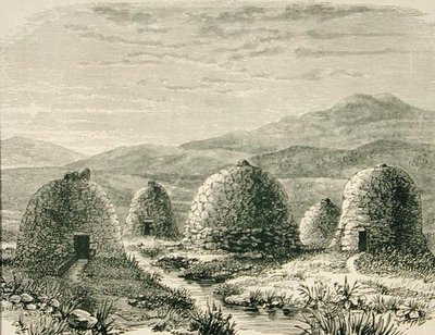 Chaty v Uigu kolem roku 1880, z 