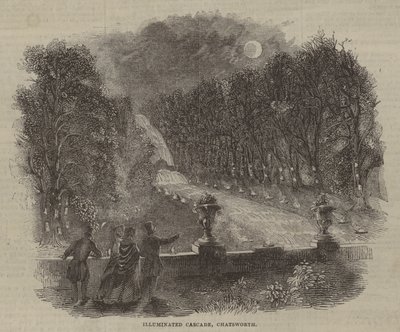 Illuminated Cascade, Chatsworth od English School
