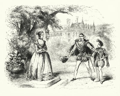 Ilustrace pro Les Huguenots od Giacoma Meyerbeera (rytina) od English School