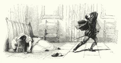 Ilustrace pro Les Huguenots od Giacoma Meyerbeera (rytina) od English School