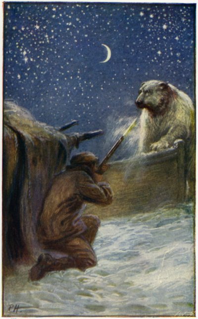 Ilustrace k filmu Peter The Whaler od Williama H. G. Kingstona (barevná litografie) od English School