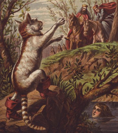 Ilustrace pro Kocour v botách (barva lito) od English School