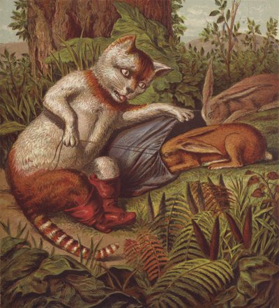 Ilustrace pro Kocour v botách (barva lito) od English School