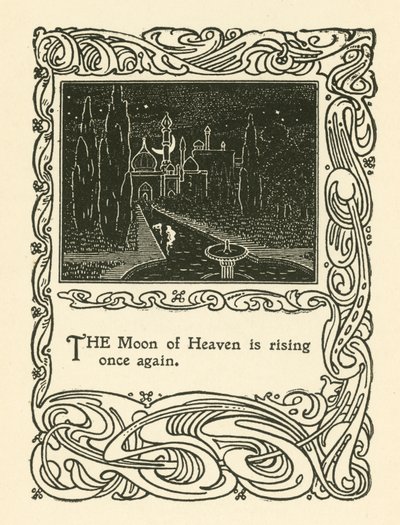 Ilustrace pro Rubaiyat of Omar Khayyam (litho) od English School