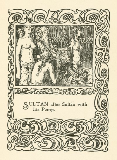 Ilustrace pro Rubaiyat of Omar Khayyam (litho) od English School