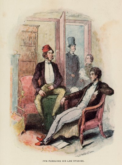 Ilustrace k The History of Pendennis od Thackeraye od English School