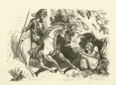 Ilustrace k knize The History of Sir Thomas Thumb (rytina) od English School