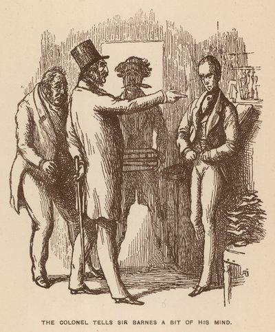 Ilustrace pro The Newcomes od Thackeray (litho) od English School