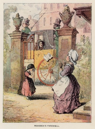 Ilustrace pro Vanity Fair od Thackeray (litho) od English School
