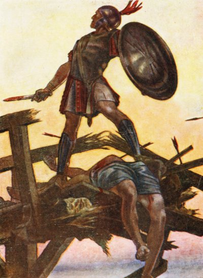 Ilustrace k příběhům z římských dějin (barevná litografie) od English School