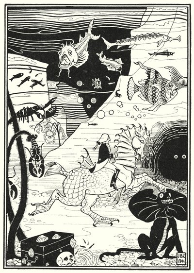 Ilustrace pro Dobrodružství barona Munchausena (rytina) od English School