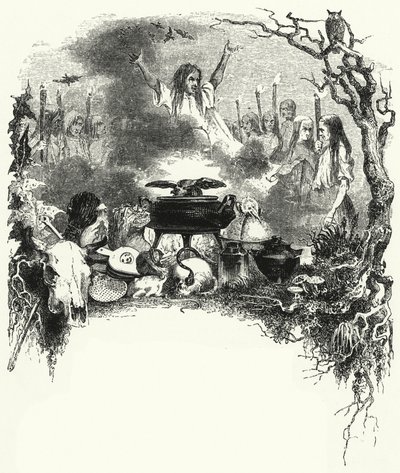 Ilustrace k baletu La Sylphide (rytina) od English School