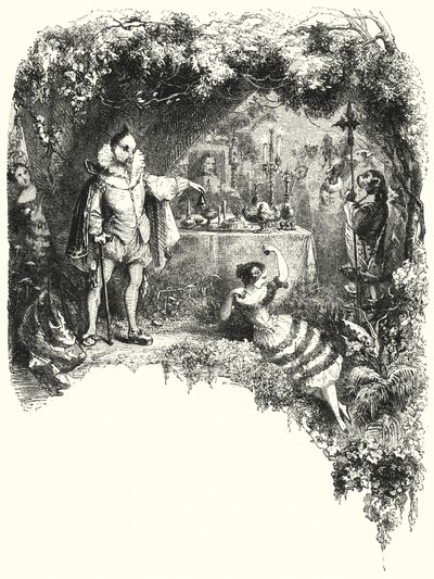 Ilustrace pro balet, Le Diable boiteux nebo Ďábel na dvou tyčích (rytina) od English School