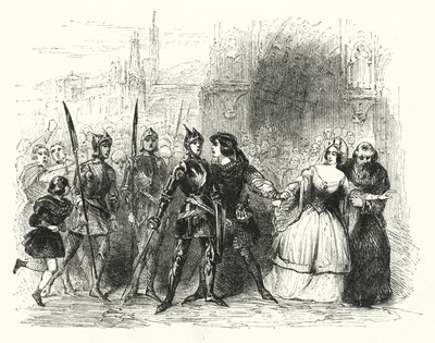Ilustrace k opeře La Juive od Fromentala Halevyho (rytina) od English School