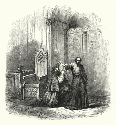 Ilustrace k opeře La Juive od Fromentala Halevyho (rytina) od English School