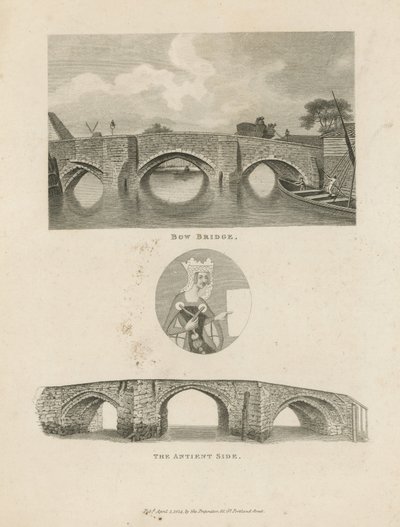 Ilustrace zobrazující Bow Bridge od English School
